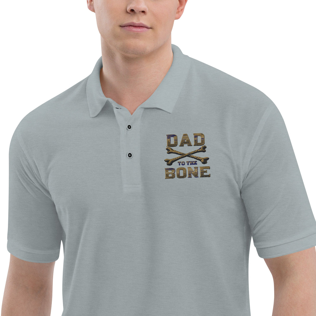 Dad to the Bone Men's Premium Polo Shirt