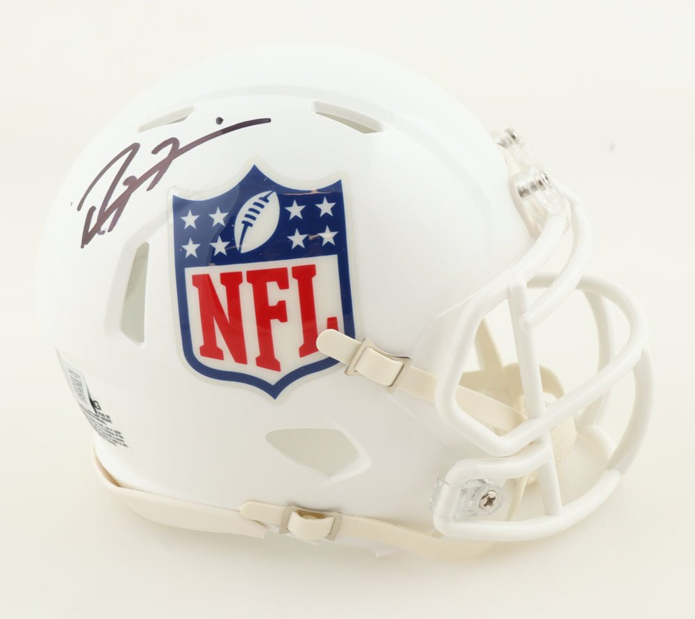 Minicasco Ray Lewis Baltimore Ravens con logotipo NFL Speed firmado (Beckett)