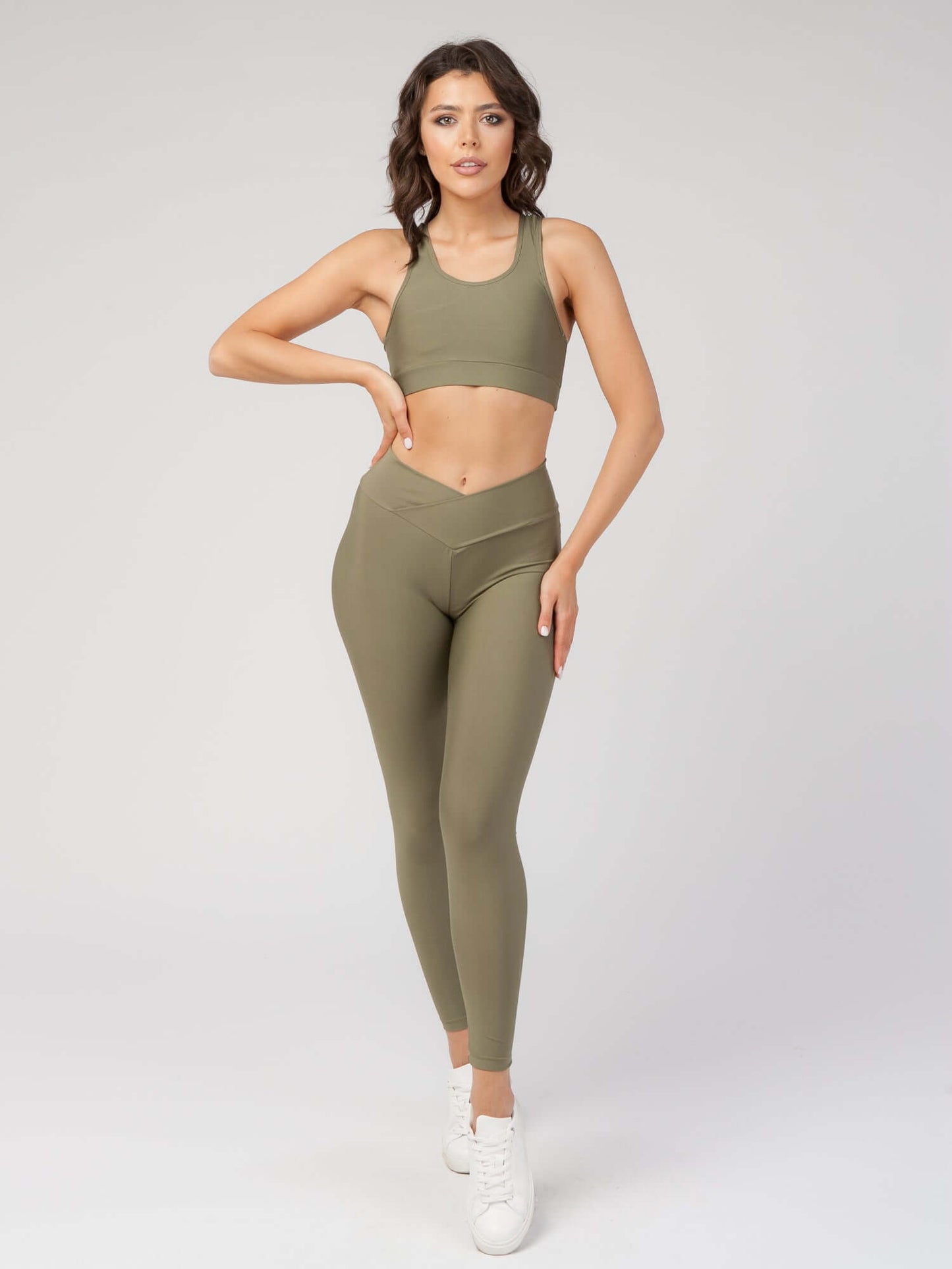 V Front High Waist Legging