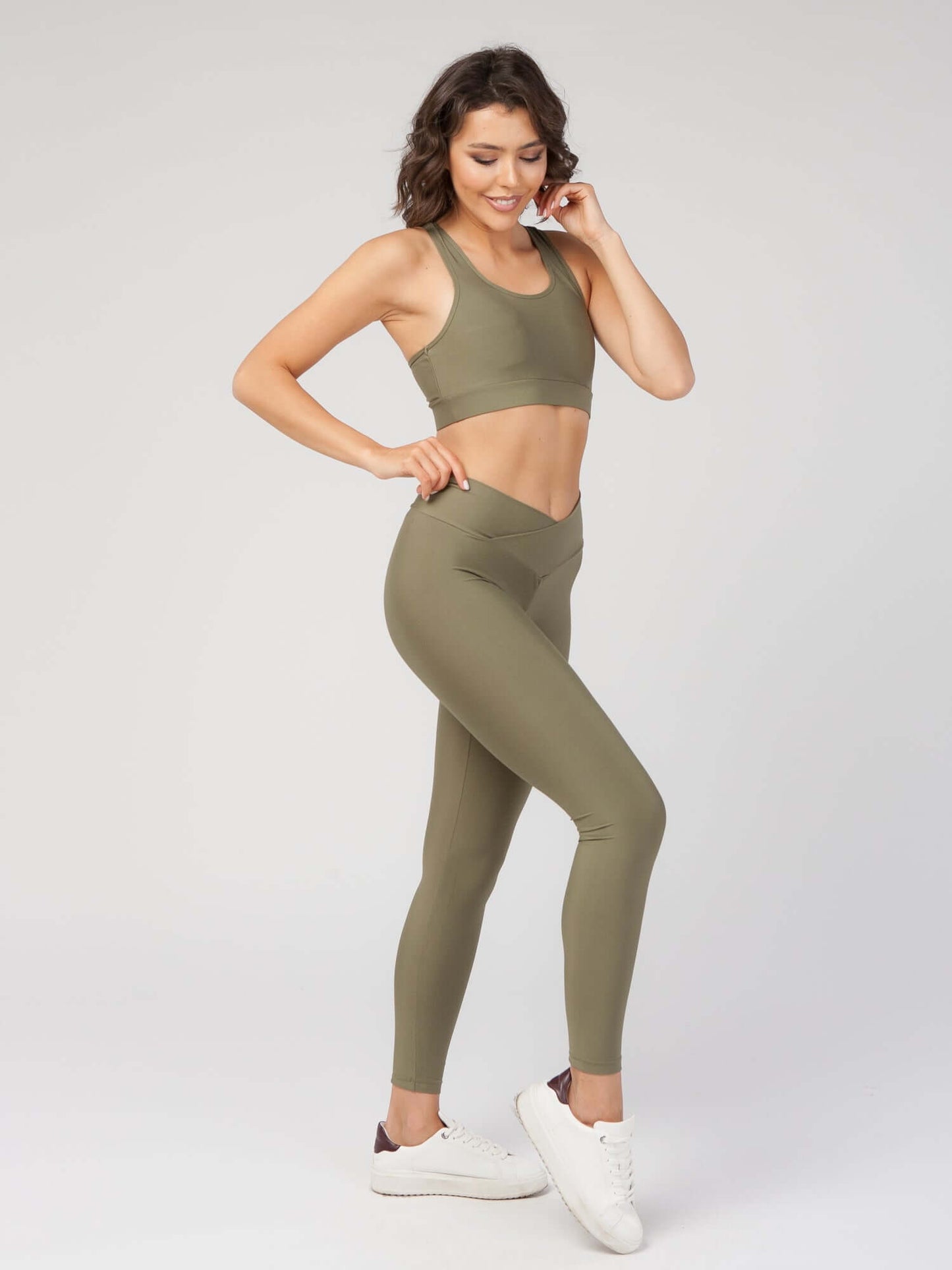 V Front High Waist Legging