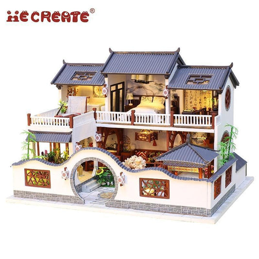 Kit de casa de muñecas de mansión china
