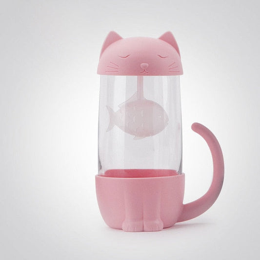 Infusor de té de taza con gato