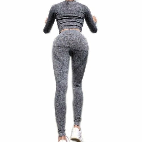 Conjunto deportivo de 2 piezas sin costuras FlexFit para mujer