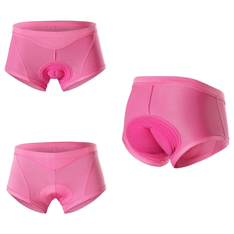 Pantalones cortos de ciclismo para mujer, acolchados de gel 3D para bicicleta de montaña MTB