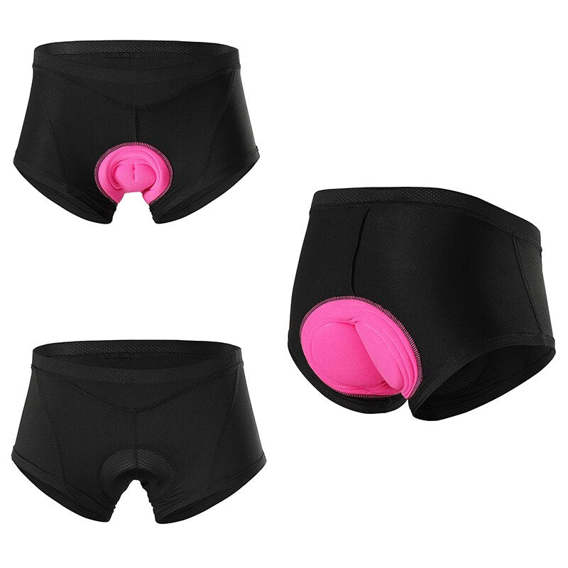 Pantalones cortos de ciclismo para mujer, acolchados de gel 3D para bicicleta de montaña MTB