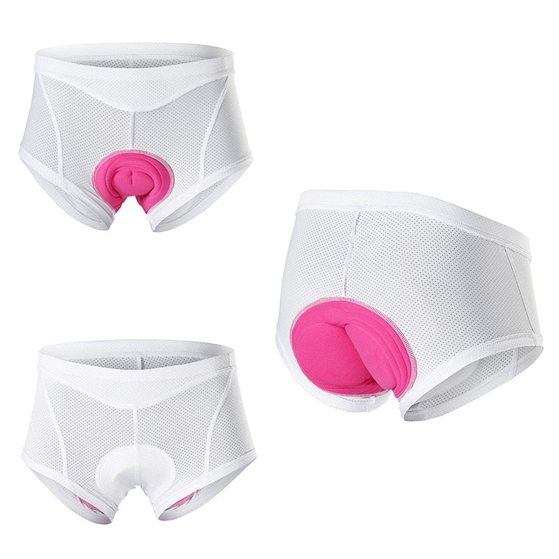 Pantalones cortos de ciclismo para mujer, acolchados de gel 3D para bicicleta de montaña MTB