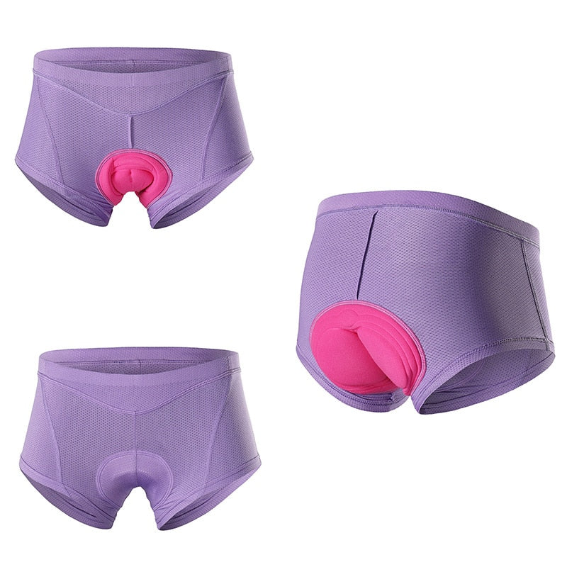 Pantalones cortos de ciclismo para mujer, acolchados de gel 3D para bicicleta de montaña MTB