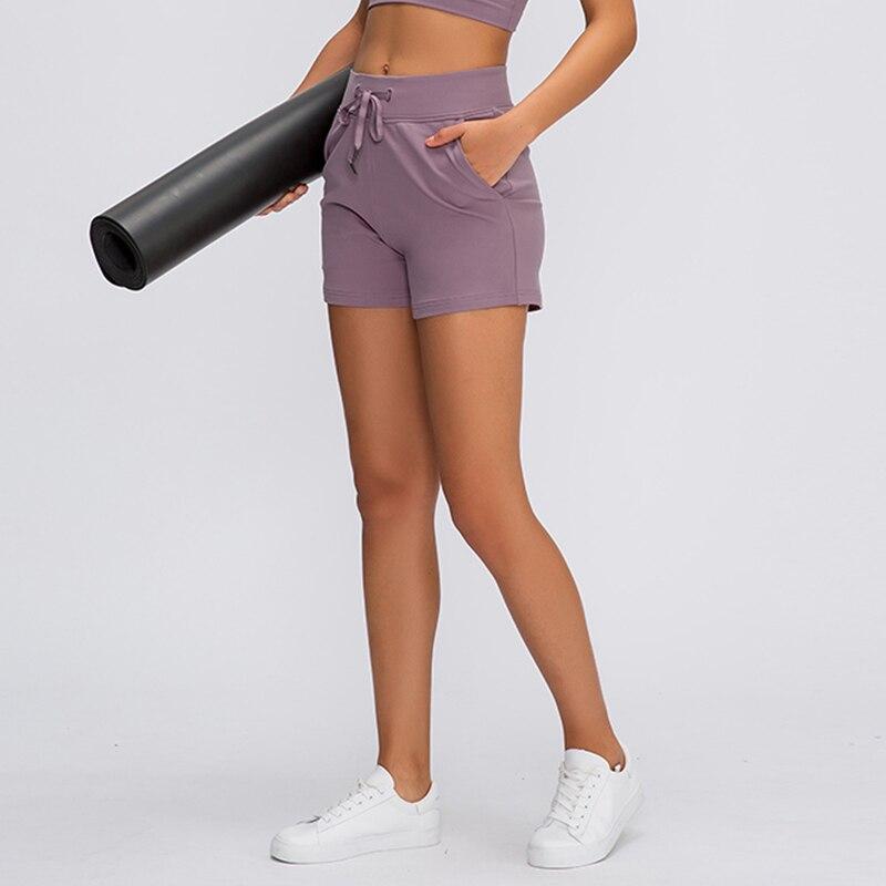Pantalones Cortos de Entrenamiento para Mujer, Cintura Alta, Anti-sudor
