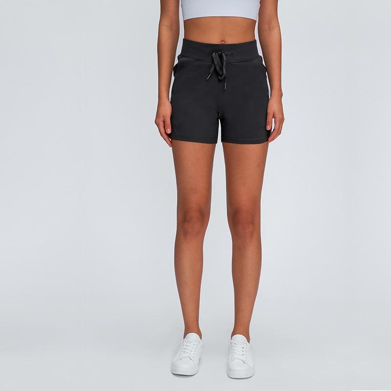 Pantalones Cortos de Entrenamiento para Mujer, Cintura Alta, Anti-sudor
