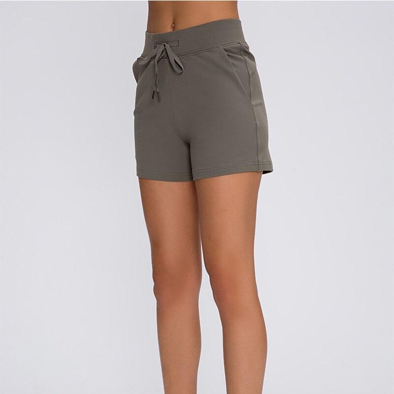 Pantalones Cortos de Entrenamiento para Mujer, Cintura Alta, Anti-sudor