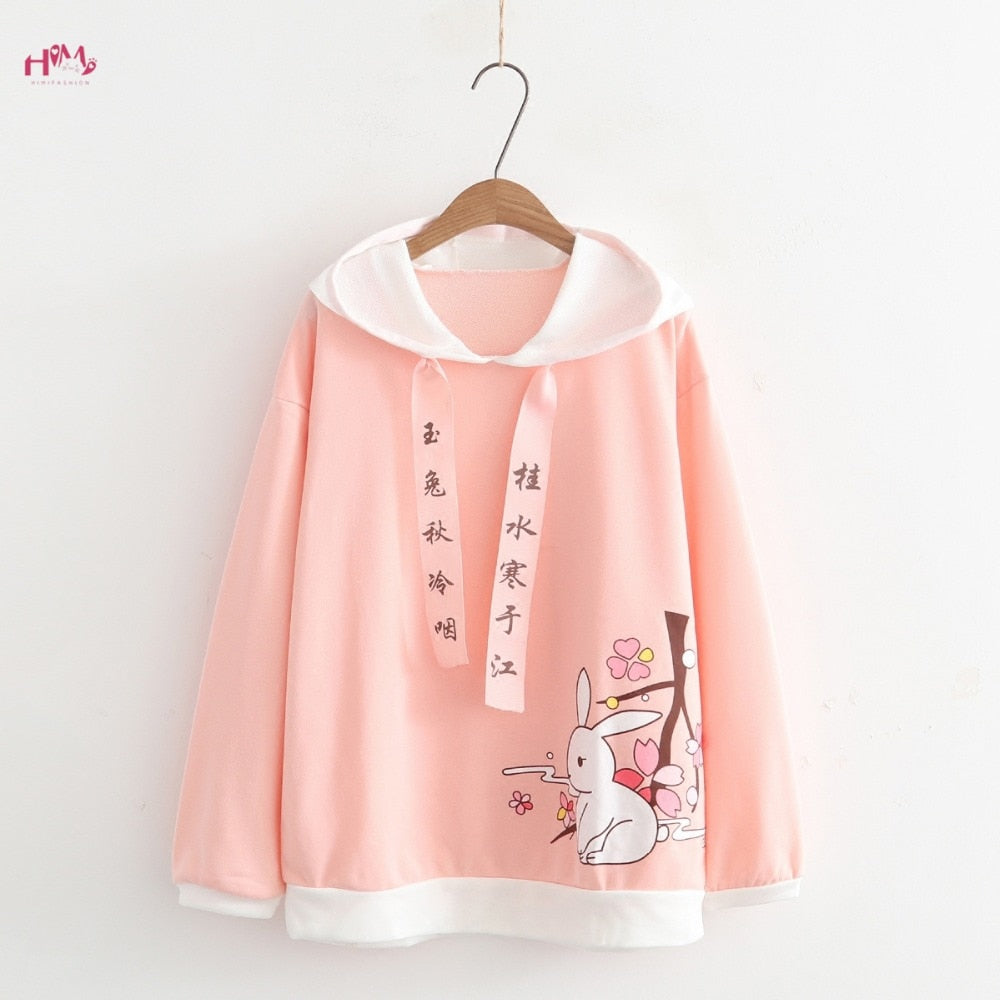 Sudadera con capucha de conejo Sakura