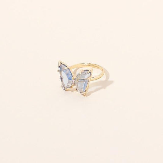 Anillos de mariposa de cristal
