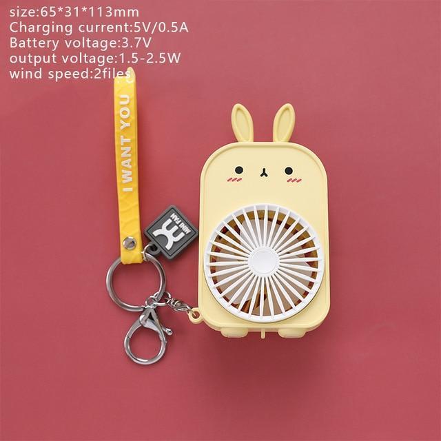Ventilador de bolsillo de conejo Kawaii