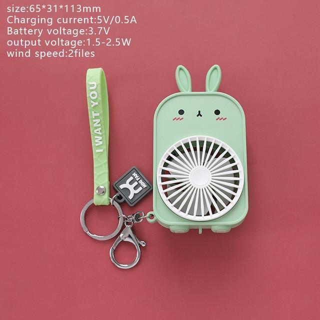 Ventilador de bolsillo de conejo Kawaii