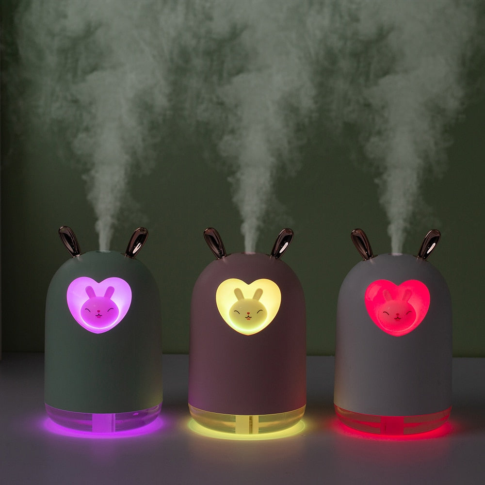 Humidificador de conejito con luz nocturna LED