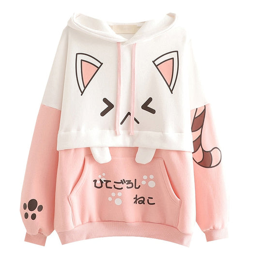 Sudaderas con capucha Neko de Harajuku