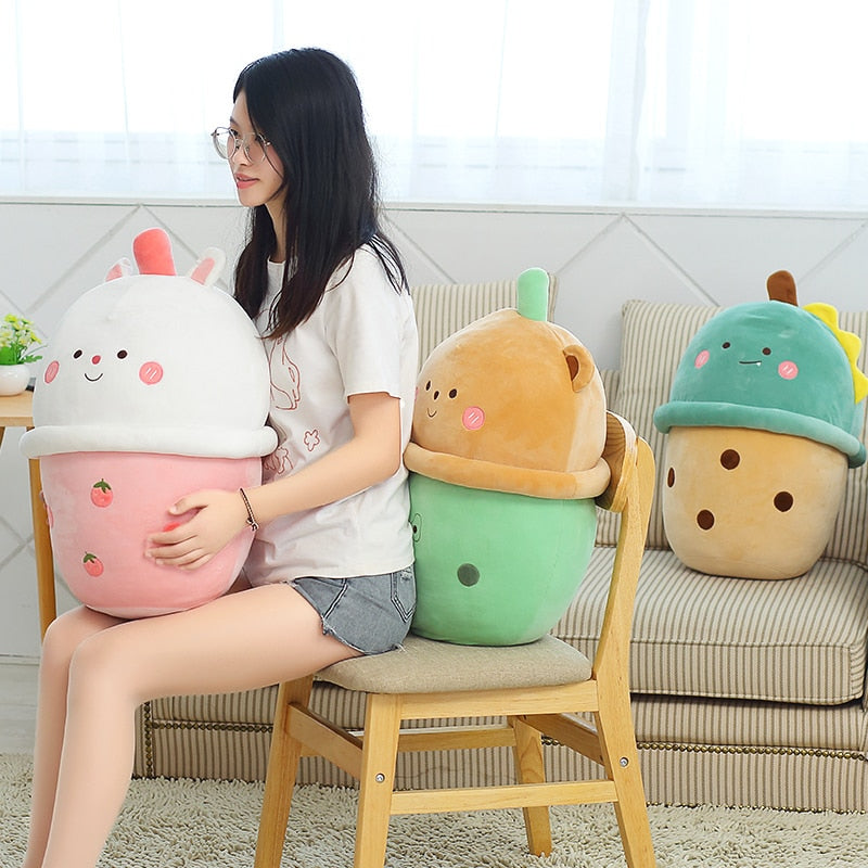 Amigos de peluche de té de boba