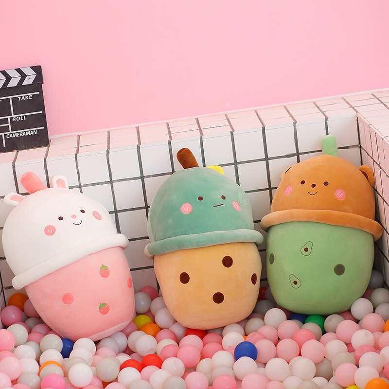 Amigos de peluche de té de boba