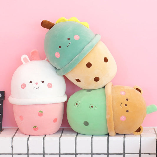 Amigos de peluche de té de boba
