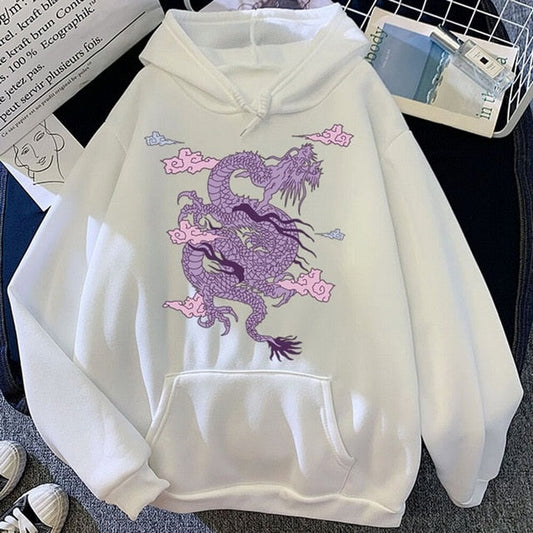 Sudadera con capucha Harajuku Dragón Celestial