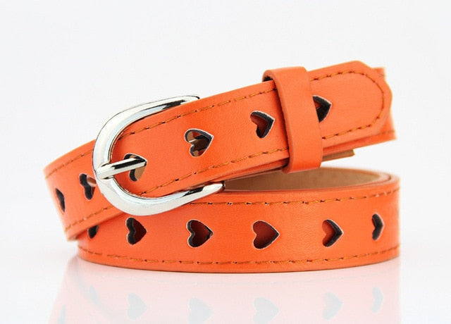 Heart-Shaped Eyelet Waist Belt