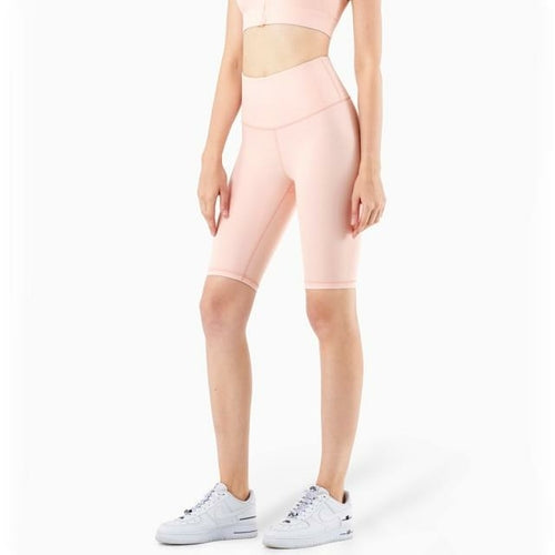 Pantalones cortos ciclistas de mujer de talle alto para gimnasio, fitness y entrenamiento, con efecto segunda piel