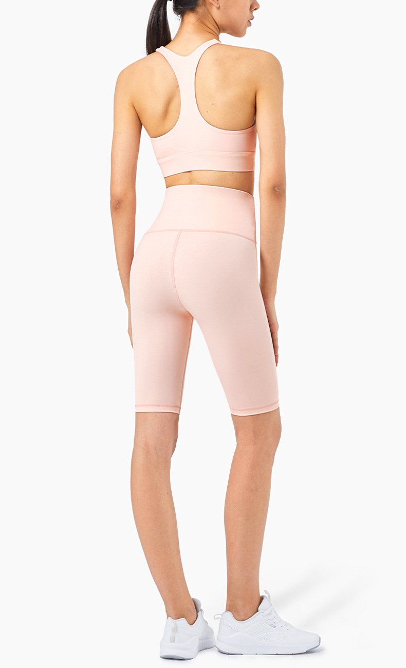 Pantalones cortos ciclistas de mujer de talle alto para gimnasio, fitness y entrenamiento, con efecto segunda piel