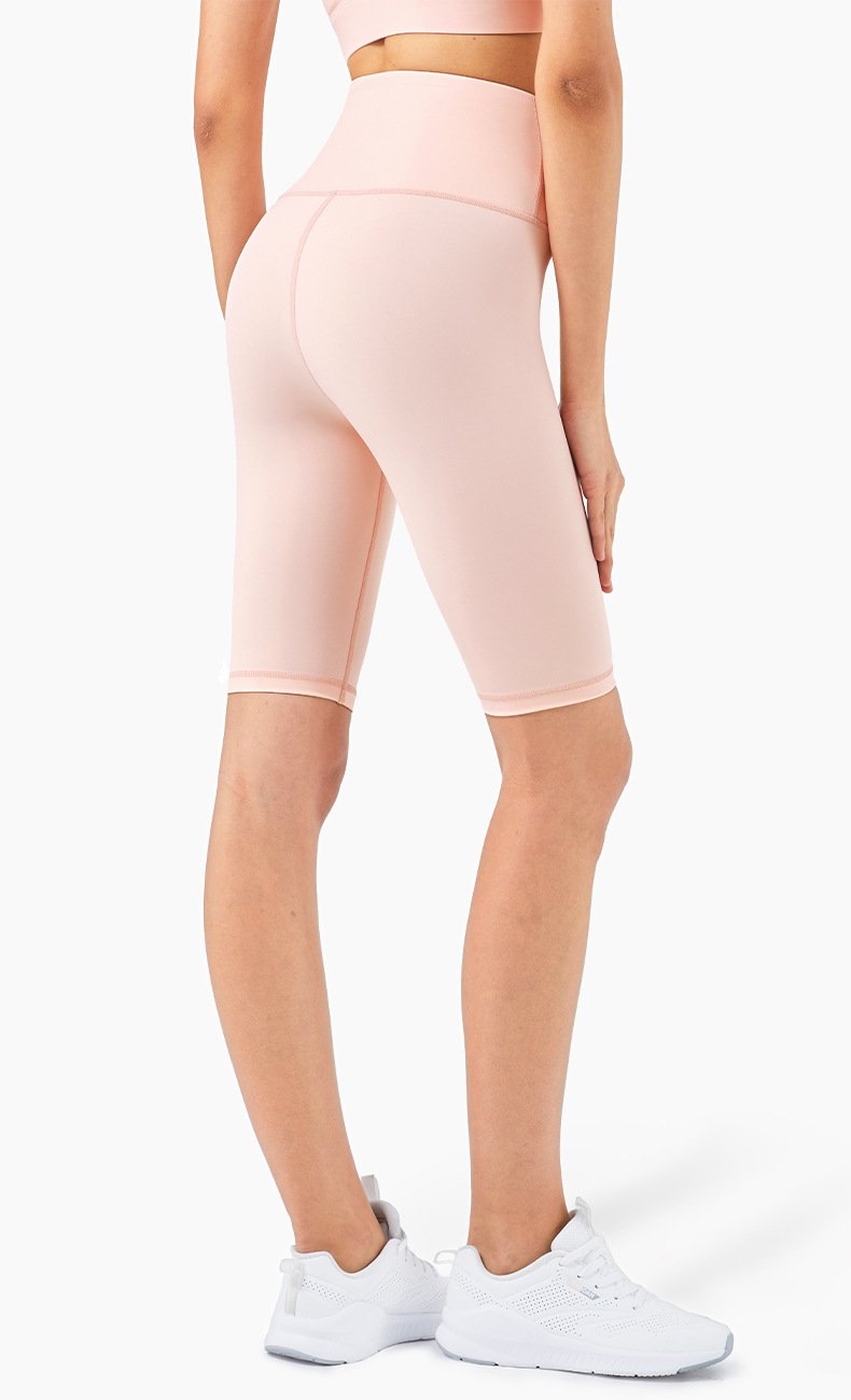 Pantalones cortos ciclistas de mujer de talle alto para gimnasio, fitness y entrenamiento, con efecto segunda piel