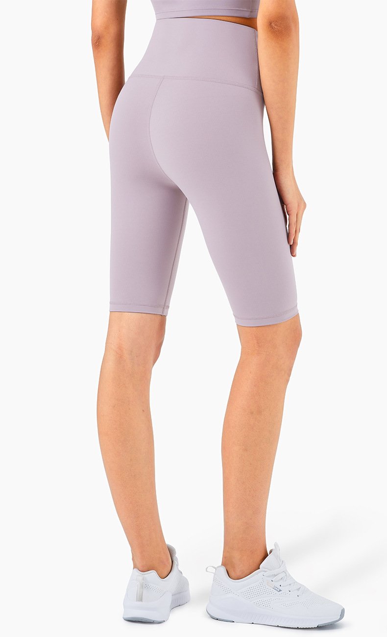 Pantalones cortos ciclistas de mujer de talle alto para gimnasio, fitness y entrenamiento, con efecto segunda piel