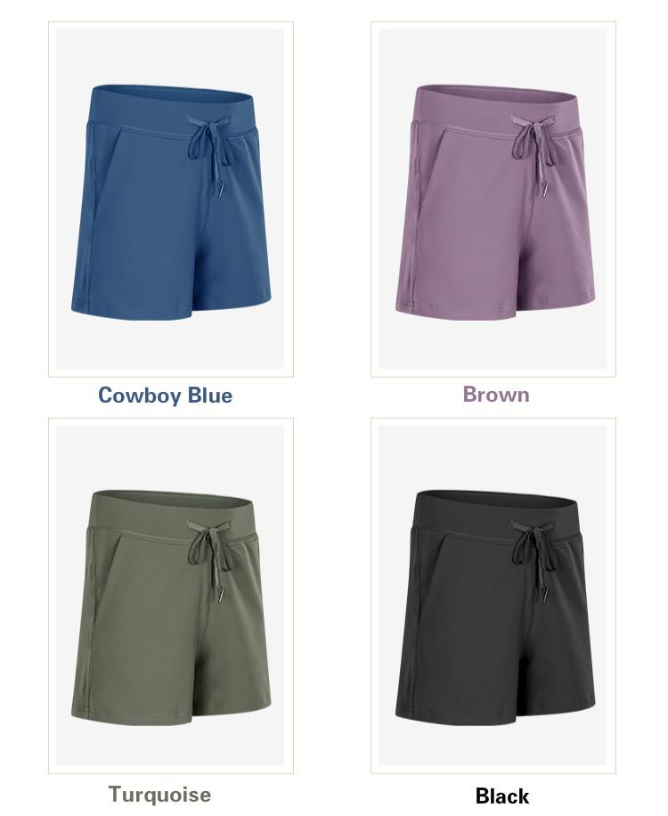 Pantalones Cortos de Entrenamiento para Mujer, Cintura Alta, Anti-sudor