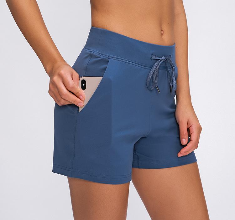 Pantalones Cortos de Entrenamiento para Mujer, Cintura Alta, Anti-sudor