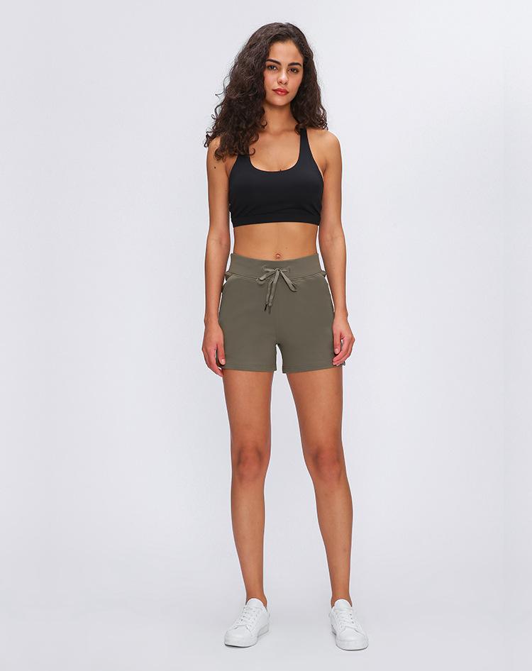 Pantalones Cortos de Entrenamiento para Mujer, Cintura Alta, Anti-sudor