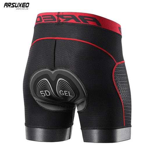 Pantalones cortos de ciclismo para hombre con almohadilla de gel 5D, ropa interior de ciclismo para bicicleta de montaña