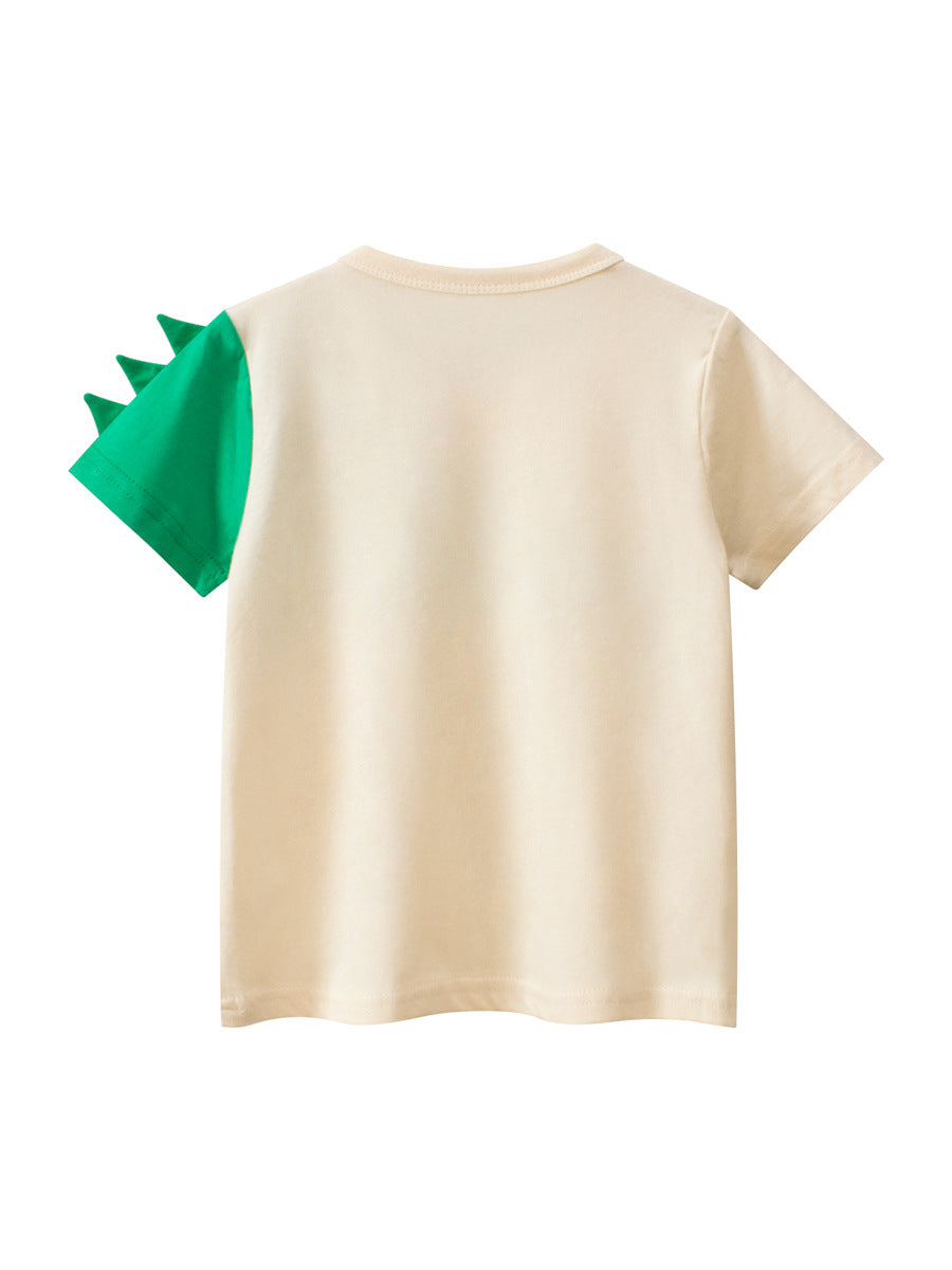 Camiseta de cocodrilo de dibujos animados para niños estilo europeo y americano