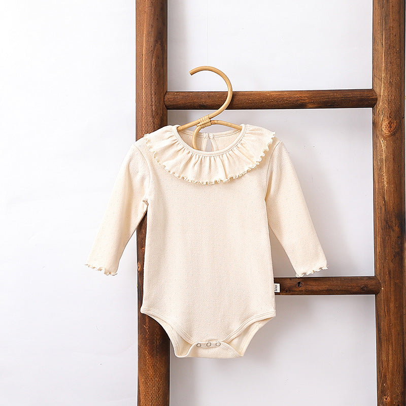 Trajes/Bodys de bebé para niña, sencillos e informales, de color liso, venta caliente de otoño
