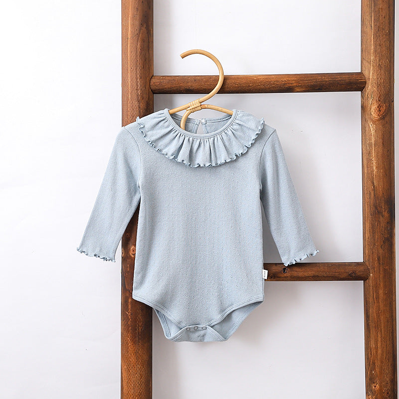 Trajes/Bodys de bebé para niña, sencillos e informales, de color liso, venta caliente de otoño