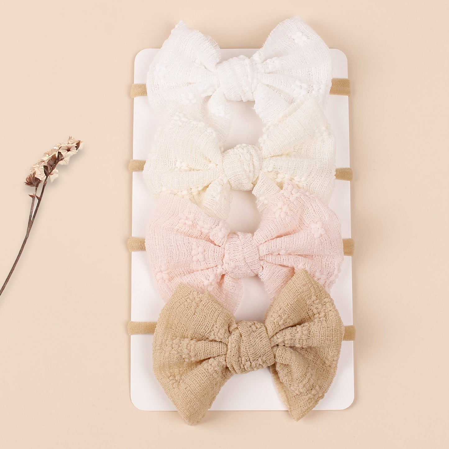Cinta de pelo con pajarita de estilo simple para bebé para niños.