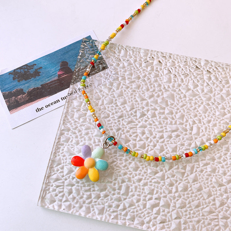 Lindo collar de clavícula de mariposa y corazón para niños, joyería de dopamina para niña