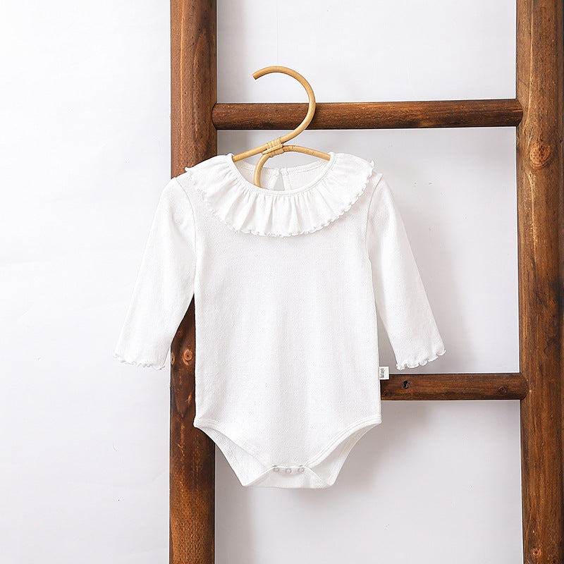 Trajes/Bodys de bebé para niña, sencillos e informales, de color liso, venta caliente de otoño