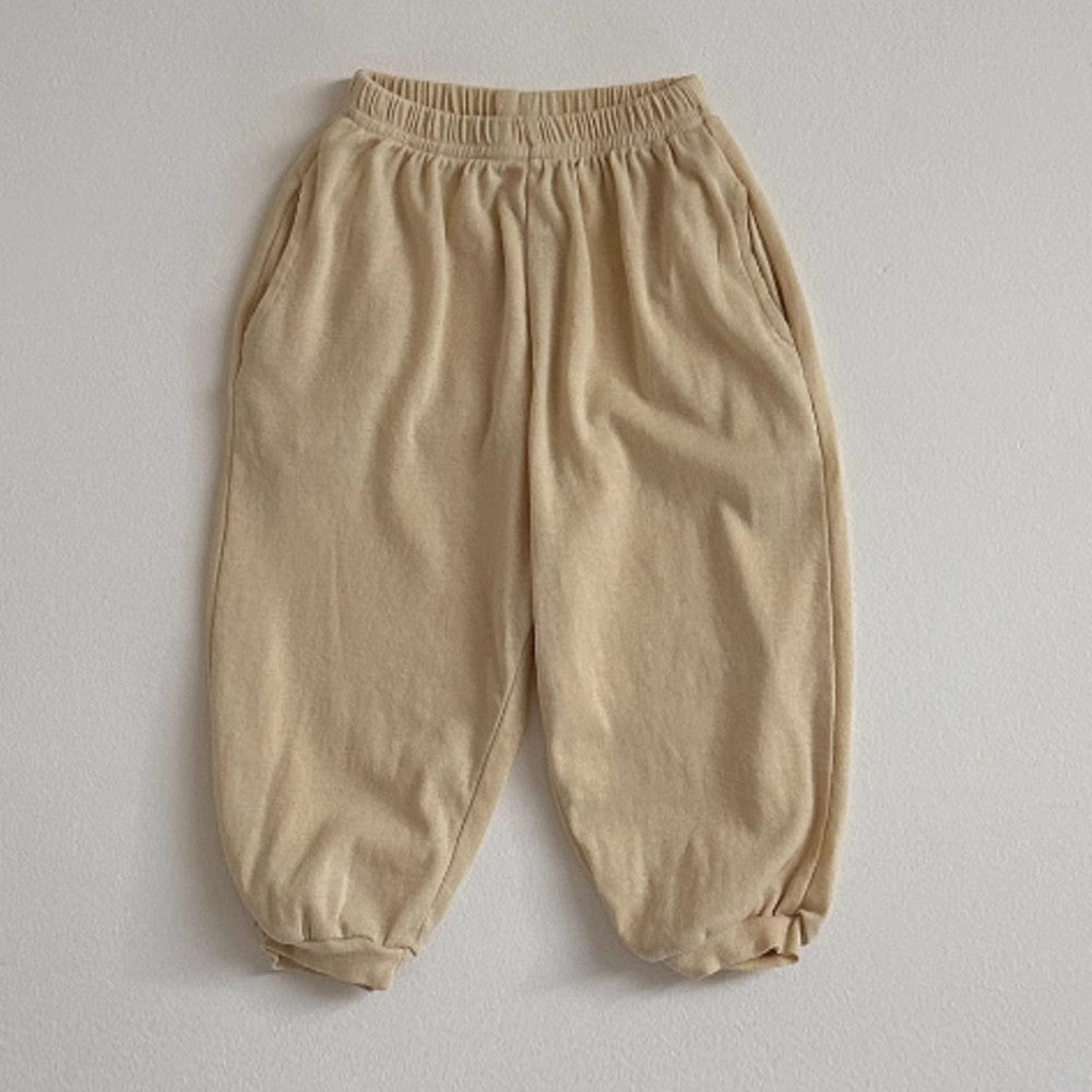 Pantalones finos transpirables de color liso unisex para niños, pantalones casuales para niños