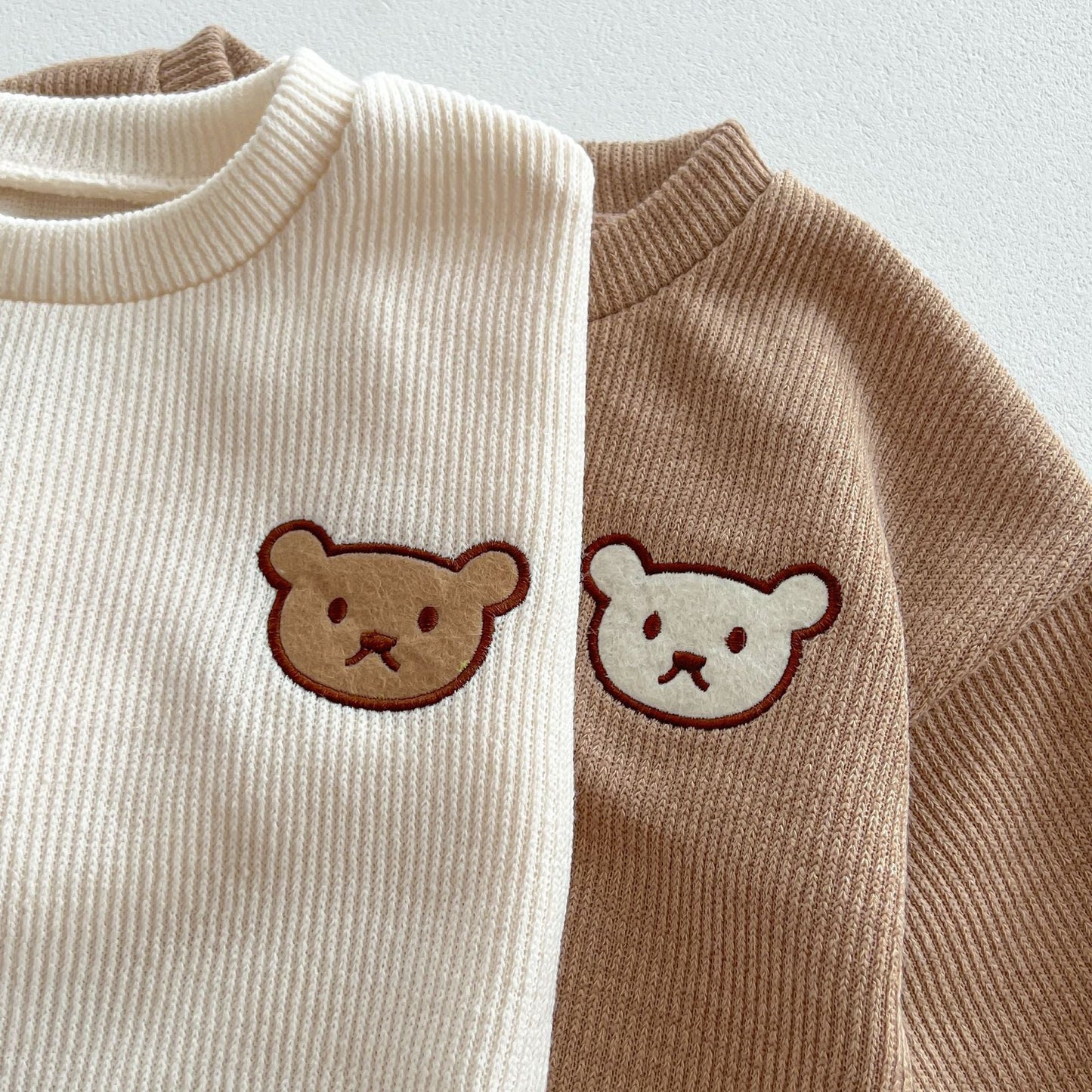Conjunto de pantalón y camiseta de manga larga con cabeza de oso para bebé