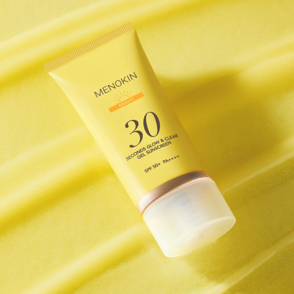 MENOKIN 30 Seconds Glow & Clear Gel Sunscreen SPF50+ PA++++ 50ml #BRIGHT
