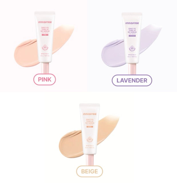 innisfree Daily UV Tone Up No Sebum Sun Cream SPF50+ PA++++ 50ml (3colors)