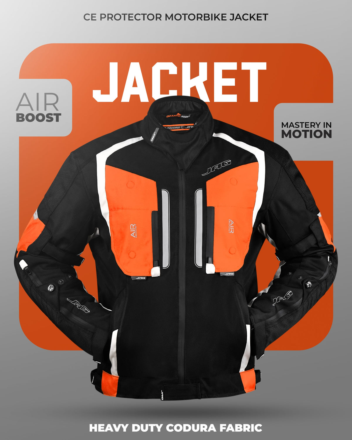 Chaqueta Protectora para Motocicleta Storm | Negro | Chaqueta para Todas las Estaciones