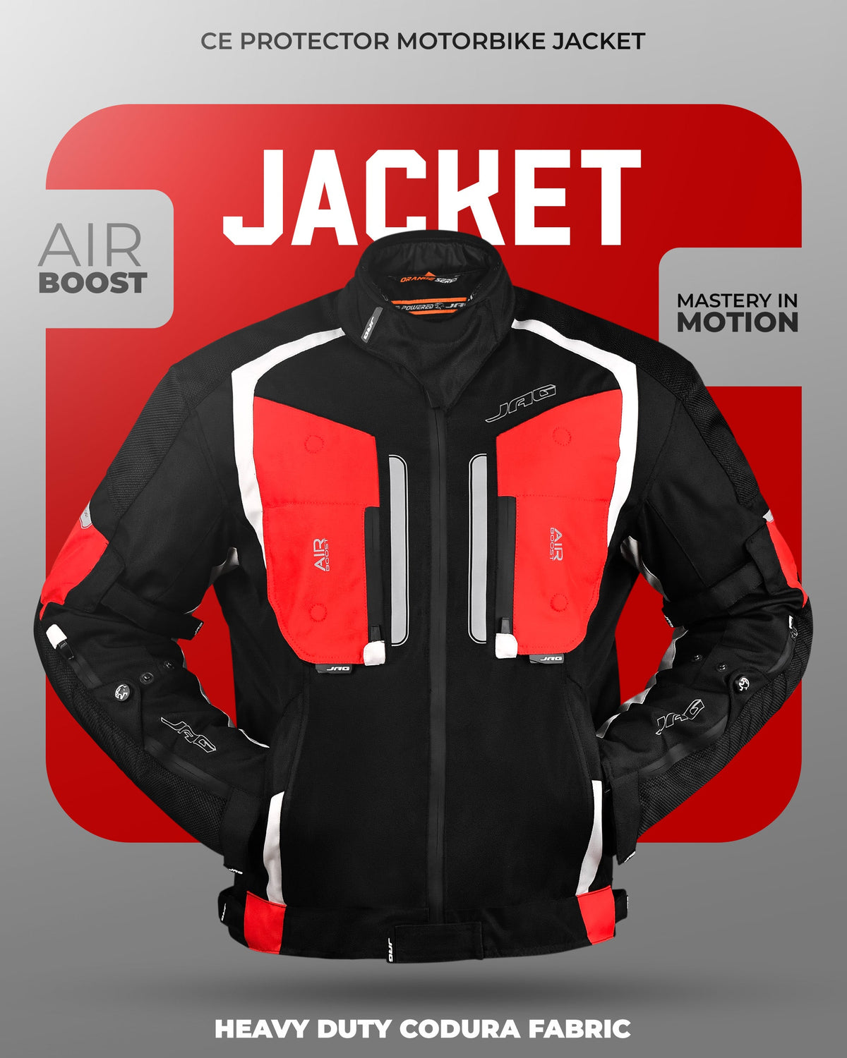 Chaqueta Protectora para Motocicleta Storm | Negro | Chaqueta para Todas las Estaciones