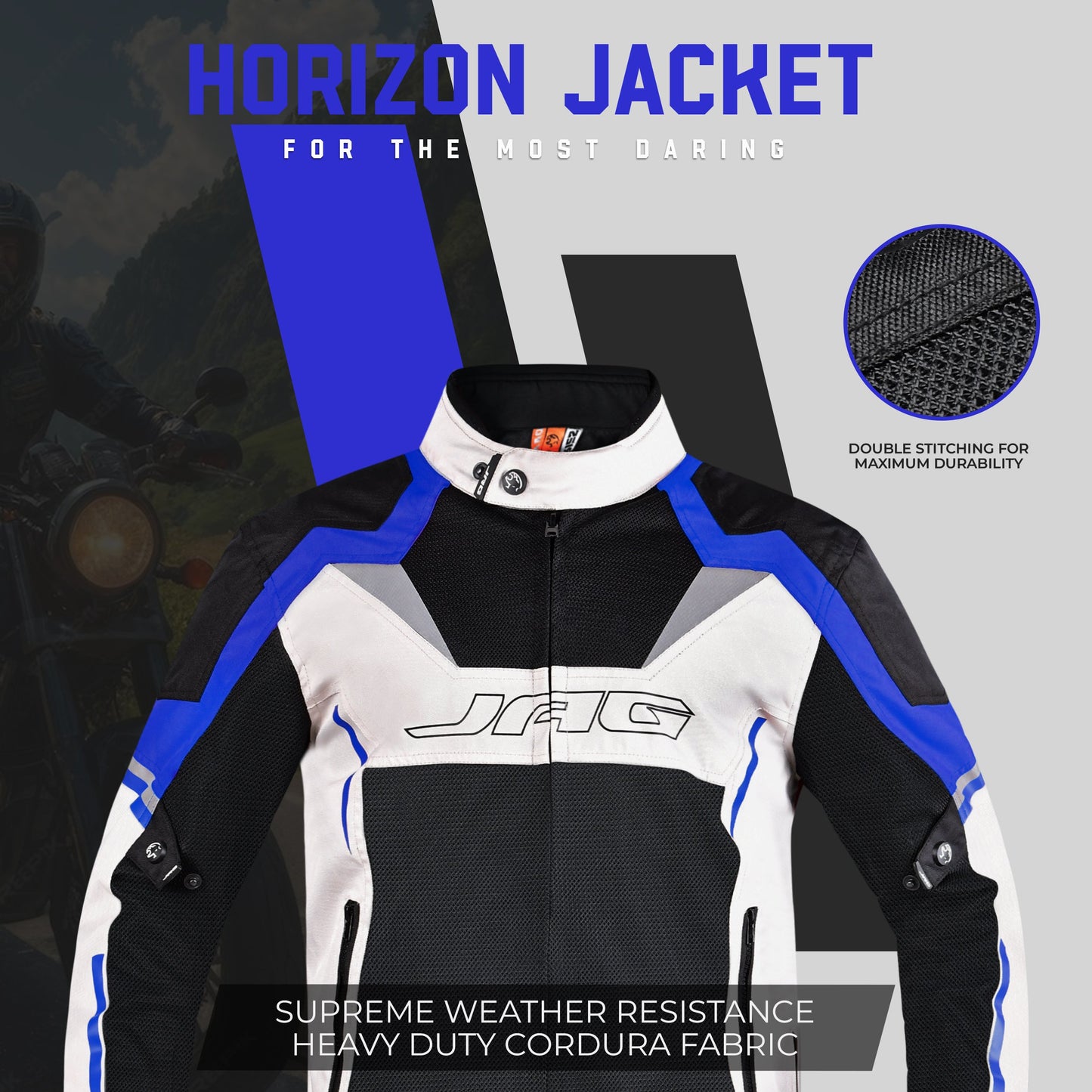 Chaqueta de moto Horizon | Chaqueta protectora con certificación CE