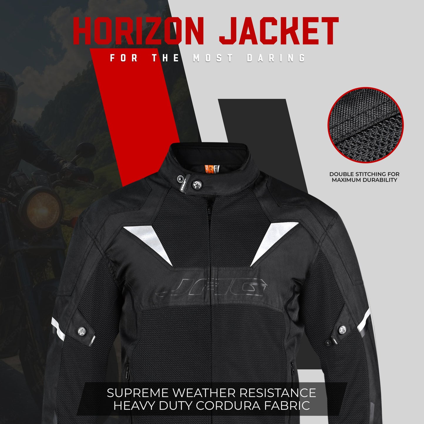 Chaqueta de moto Horizon | Chaqueta protectora con certificación CE