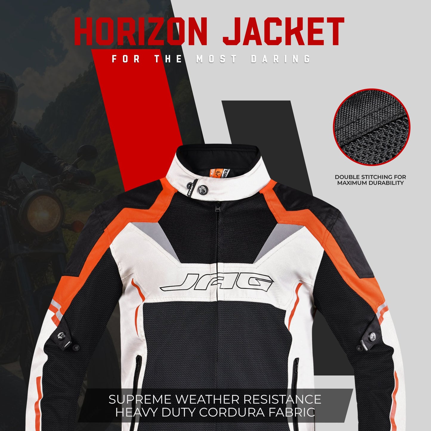 Chaqueta de moto Horizon | Chaqueta protectora con certificación CE