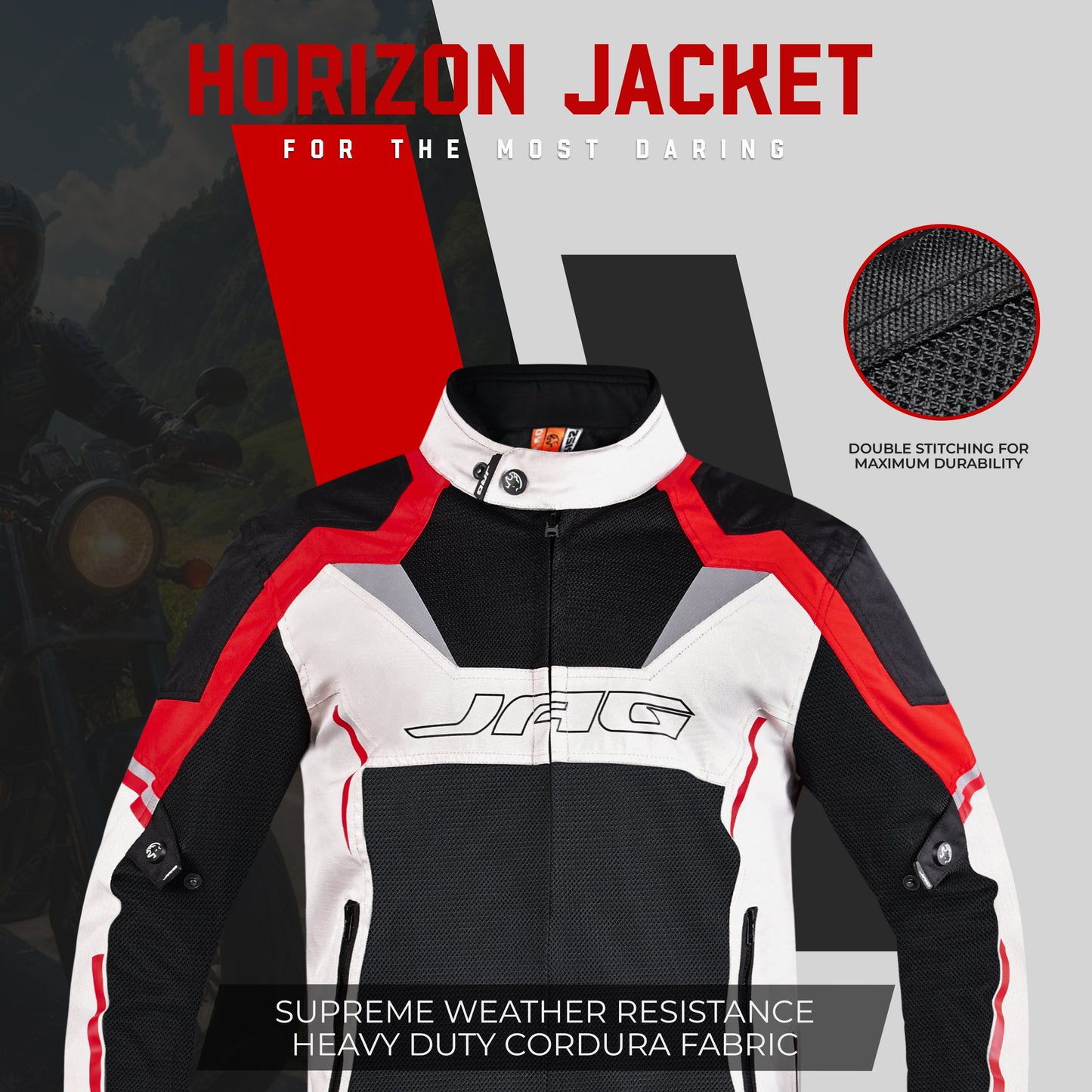 Chaqueta de moto Horizon | Chaqueta protectora con certificación CE