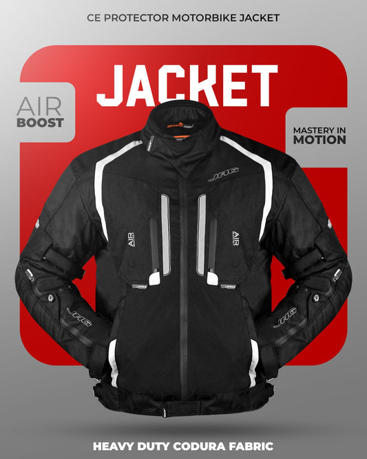 Chaqueta Protectora para Motocicleta Storm | Negro | Chaqueta para Todas las Estaciones
